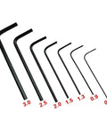 Super Cool Mini Hex Key Wrench 7 Piece Set With Strong Steel L Shaped Allen Keys Perfect For Furniture Assembly And Quick Home Repairs You Got To Try This Bad Boy. 7-piece black steel L hex keys 0.7-3.0 mm