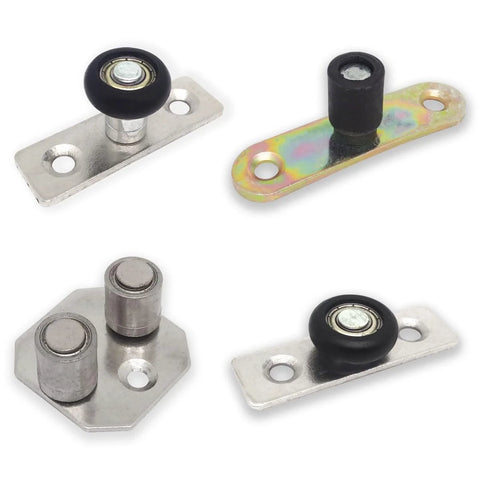 Four Piece Sliding Door Roller Guide Wheel With Ball Bearings For Barn Doors Floor Flush Mount Stay Roller With Screws 10mm