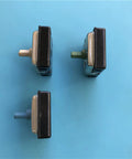 Three 4 Position Rotary Switches For Electric Heaters And Radiators displayed on a blue background, showing different colored knobs.