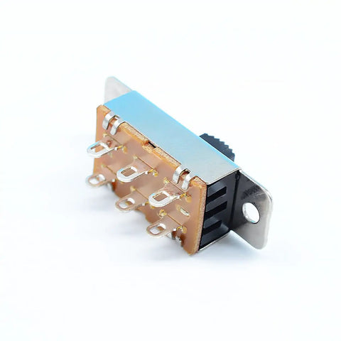 8 Pack DPDT Panel Slide Switches 2P3T On Off On 3 Position 6A 125V And 3A 250V AC Rating Durable Plastic Metal Construction