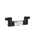 2 Position 5 Way Pneumatic Direct Solenoid Valve 1/4 Inch NPT 24VDC Aluminum Body V60 Series for Industrial Automation