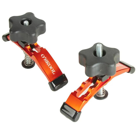 Positionable T-Track Hold Down Clamp Kit For CNC Routers And T-Slot Clamps, 5-3/8 In Long, aluminum clamps with easy-grip knobs