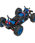 LaTrax Desert Prerunner 1 By 18 Scale 4WD Electric Truck RTR Blue Beast chassis with visible shaft drive and tires