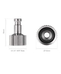 1/8 Inch Quick Release Airbrush Coupling Kit With 5 PCS Male Adapters and Female Connectors, front and side view