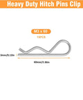 Heavy Duty Cotter Pins Set 15 Pcs M3x60mm R Clips And Hair Pins For Trailer Hitches Trucks Tractors Carts Mowers