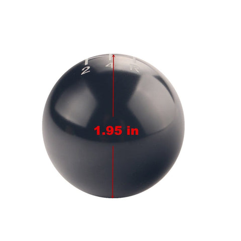 Jdm Round Ball Billet Weighted Five Speed Manual Gear Shift Knob Titanium Finish With M10x1.5 Threads Screw On For Honda Acura Cars