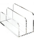 Acrylic Desk File Organizer With Mail Tray For Home Office And Studio Space Saving Document Storage Unit, clear acrylic with compartments.