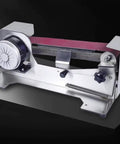 Knockout 600W Electric Knife Sharpener With Water Cooled Belt Sander And Variable Speed Wet Dry Grinder Featuring Polishing Wheel, silver chassis