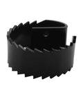 Bulletproof Heavy Duty Root Saw Plug Buster For Standard 5/8 To 3/4 Inch Drain Auger Cables, black alloy steel design.