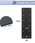 Lock Down Your Build With This Heavy-Duty 4 Pack Of 15.7 In X 5 In Straight Steel Mending Plates dimensions showing 3mm thickness and nailing points.