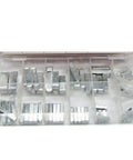 60 Piece Key Stock Assortment Set For Locking Pulleys, Gears, And Sprockets To Shafts With Slotted Keyways, in plastic case