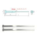 10 Piece SKD61 Straight Punch Ejector Pin Set for Plastic Molds Flat Blade Ejector Pins to Remove Ejector Ribs From Parts Heavy Duty Tool Steel 1.5x7x8x200x50N diagram and two pins