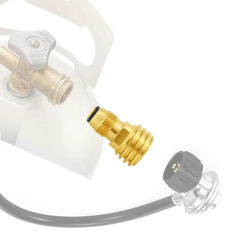 Solid Brass Propane Tank Adapter Converts POL LP Service Valve To QCC1 Type1 Hose Or Regulator heavy duty design
