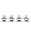 Stainless Steel Draw Latches 4 Pack, 304 Butterfly Buckle Clips For Flight Cases, Tool Boxes, Cabinets, And Guitar Gear, Silver 5.5x3.8 Cm