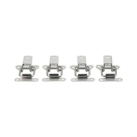 Stainless Steel Draw Latches 4 Pack, 304 Butterfly Buckle Clips For Flight Cases, Tool Boxes, Cabinets, And Guitar Gear, Silver 5.5x3.8 Cm