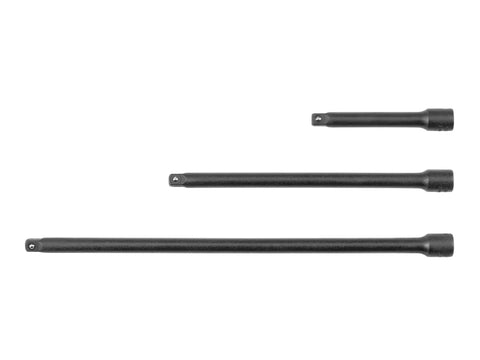 3 Piece 1/4 Inch Drive Impact Extension Set With 3, 6 And 9 Inch Extensions For Reaching Tight Spaces And Obstructions, Extends Your Reach For Impact Wrenches