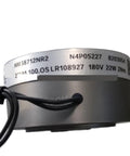 Side view of electromagnetic brake with black housing and silver label showing 180V 22W 2Nm NM38712NR2