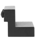Side view of Beefy Zinc Alloy Barn Door Stopper with rubber cover for 40mm wide and 6mm thick track standard hole design