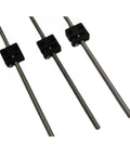 Three TR8 Z Axis Lead Screws with black mounts for V Core 3D Printer Upgrade, available in 380mm, 480mm, and 580mm lengths.