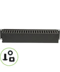 2U Plastic Rack Mount Horizontal Cable Manager Duct Raceway For 19 Inch Server Rack with included panel and screws