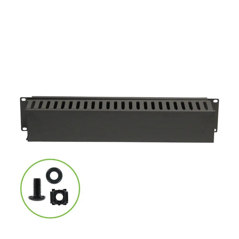 2U Plastic Rack Mount Horizontal Cable Manager Duct Raceway For 19 Inch Server Rack with included panel and screws