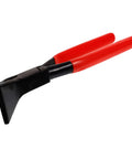 Seam Metal Bender Tool Hand Seamer Pliers For Sheet Metal Bending And Flattening, red handles, side view.
