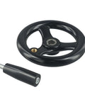 6 Inch Spoke Hand Wheel With Revolving Handle For Lathe Milling Machines And Drill Presses, Lightweight Plastic Crank With 3/4 Bore, 12x100mm