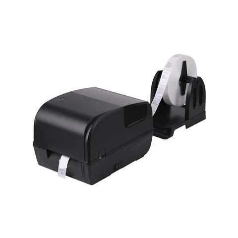 Slick Desktop Heat Transfer Printer For Shipping Labels Offers Fast Four Ips Speed Three Hundred Meter Ribbon Capacity And Zero Hassle Setup, black printer with shipping label roll.