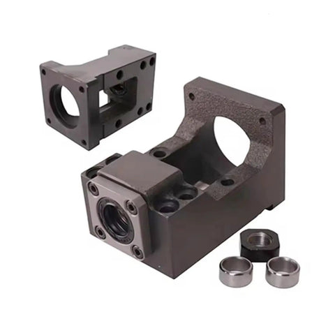 Heavy Duty SFU2510 Left Hand Ball Screw Kit 1000mm With C5 BF20 End Supports For CNC Engraver setup, showing carbon steel end supports.