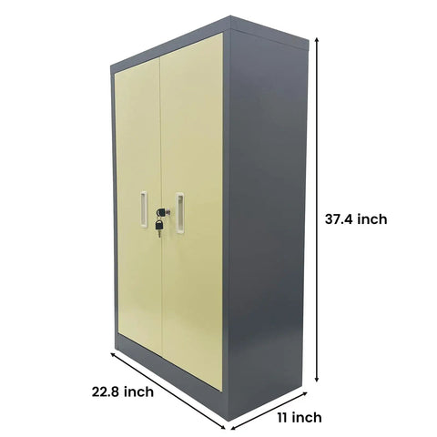 Side view of a 60 Drawer Hardware Organizer Cabinet With Door Storage For Small Parts And Tools Sturdy Steel Parts Box Chest.