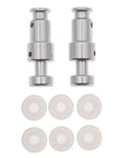 Float Valve Seal Replacement Kit With 6 Gaskets For Instant Pot Duo And Ultra Models 3 5 6 Qt And Lux 3 Qt Duo Plus 3 6 Qt Not For Duo 8 Qt Includes 2 Float Valves And 6 Gaskets Easy Install, showing two metal float valves and six gaskets.