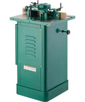 Built Like A Tank One Point Five Horsepower Woodworking Shaper Featuring Massive Twenty By Eighteen Inch Cast Iron Table And Dual Voltage Motor.