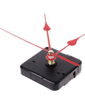 Quartz Clock Movement Kit With Hands For DIY Wall Clock Repair, Replacement Parts Set with red hands, plastic and aluminum.