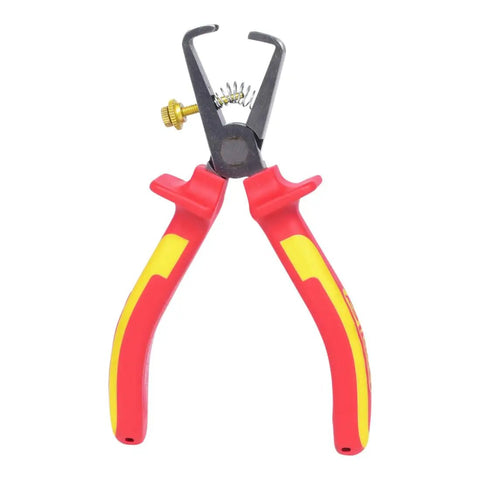 Heavy Duty VDE Wire Stripper With Locking Jaw And Ergotorque Grip 160 Millimeter German Steel for efficient wire stripping tasks.