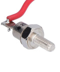Heavy Duty 25A 1200V Rectifier Diode Module Built Rock Solid With Premium Molybdenum Construction And Clean Spiral Heat Sink Design For Zero Fuss industrial power conversion, close-up of connector.