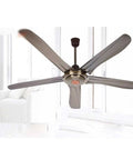 56 Inch Ceiling Fan With Five Blades And Retro Light Kit For Dining Rooms And Living Areas Quiet Brushless Motor Hella Smooth Airflow And Chill Room Vibe with dark blades and vintage style.