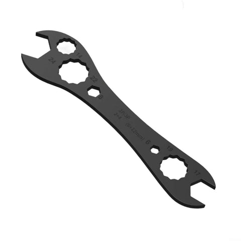 Non Slip Grip Pro Grade Flat Double End AC Wrench Set For Air Conditioner Installation And Repair 6-24mm Black Ergonomic Open-Wrench Design For Tight Spaces And Slippery Surfaces, black steel wrench