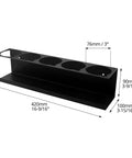 Heavy-Duty Aerosol Can Holder Rack Organizer, Steel Powder-Coated, Holds 20 Cans, Four Pack, Wall Mount Or Cart Mount