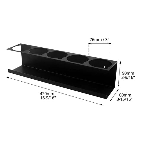 Heavy-Duty Aerosol Can Holder Rack Organizer, Steel Powder-Coated, Holds 20 Cans, Four Pack, Wall Mount Or Cart Mount