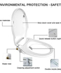 Self Cleaning Dual Nozzle Bidet Seat With Non Electric Operation Separate Front And Rear Cleaning Natural Water Spray