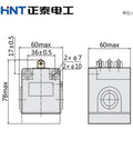 Technical diagram of Tripod Limit Switch For EDM Wire Cut Machines 220V AC DC Heavy Duty YBLX JW2 11Z.