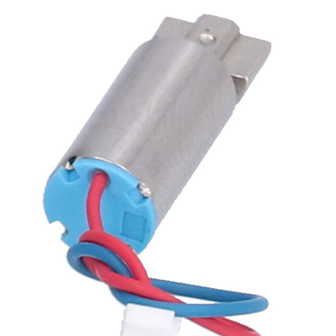 Micro Coreless Vibration Motor 6mm x 12mm, DC 1.5V To 3V Mini Vibration Engine, 12000 RPM, showing wires and metal casing