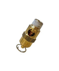 Air Compressor Safety Relief Valve 125 PSI Brass One Quarter Inch NPT Replacement For Pneumatic System Components