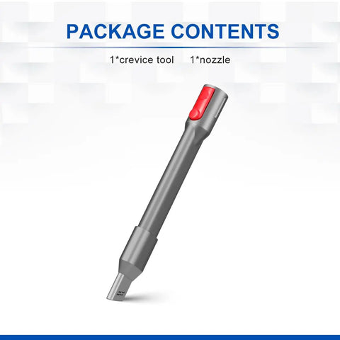 Crevice Tool Vacuum Attachment For Dyson V15 V12 V11 V10 V9 V8 V7 Gen5 Outsize Narrow Nozzle, shown with package contents.