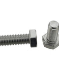 Heavy Duty Stainless M6 Hex Bolts Pack Of 10 With Left Hand Thread 304 A2 shown flat and upright