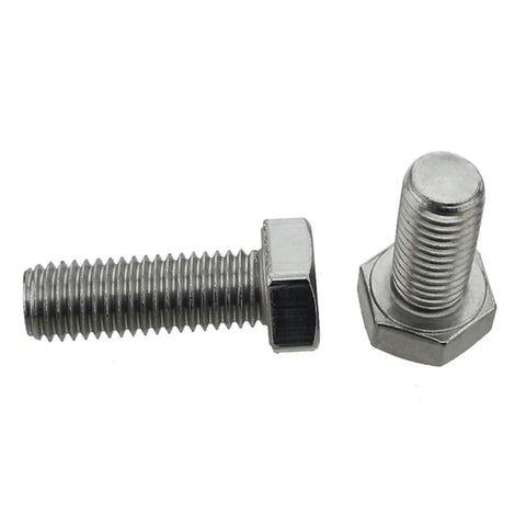 Heavy Duty Stainless M6 Hex Bolts Pack Of 10 With Left Hand Thread 304 A2 shown flat and upright