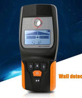Top Rated 4 In 1 Stud Finder Wall Scanner Works Like A Charm To Accurately Pinpoint Wood Beams Ac Wires And Metal Joists Center Finding Stays Dead On With Glowing Lcd Screen For Easy Home Improvements. Handheld wall detector with LCD display and control buttons.