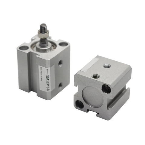 Air Pneumatic Double Acting Compact Cylinder With 25 mm Bore And 5 To 100 mm Stroke SDA25 Series Female And Male Thread