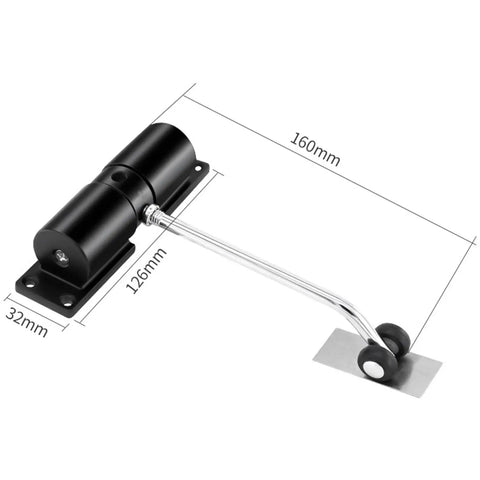Silent Invisible Door Closer Kit For Home White Automatic Hinge Self Closing Low Noise Household Door Closer Mute Action Easy Install