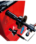 Close-up of Heavy Duty Wheel Balancer Machine For 30 Inch Rims Precision Auto Tool, showing the adjustment mechanism details.